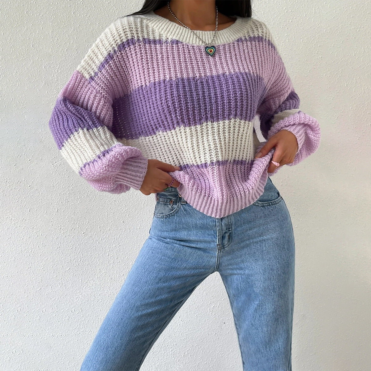 Isabelle's™ | Striped Knit Pullover Sweater