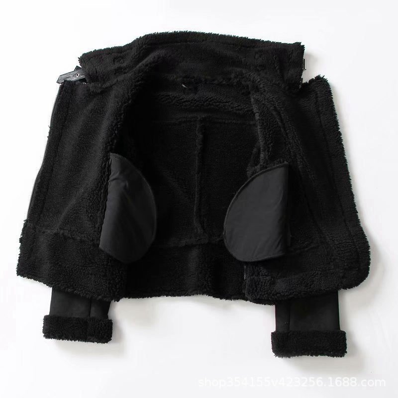 Isabelle's™ | Suede Velvet Fur Lambswool Jacket