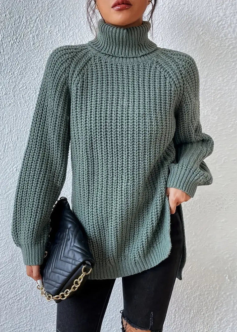 Isabelle's™ | Winter Turtleneck Ribbed Knit Sweater