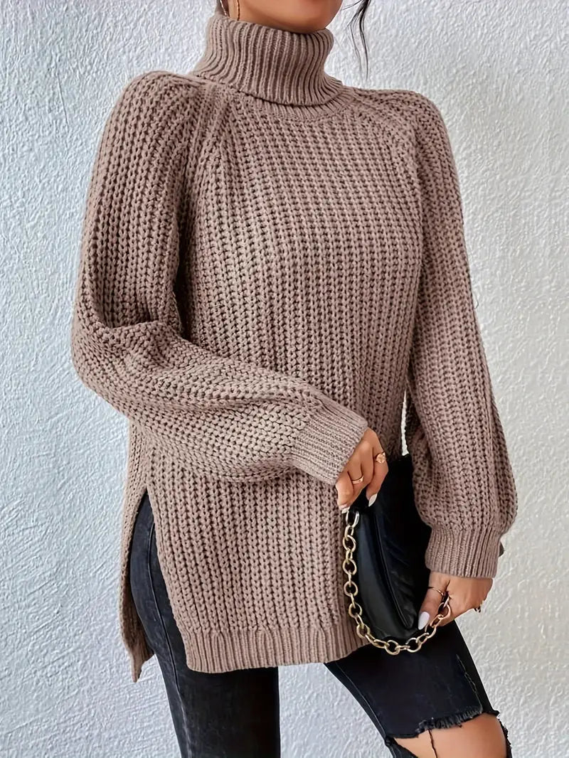 Isabelle's™ | Winter Turtleneck Ribbed Knit Sweater