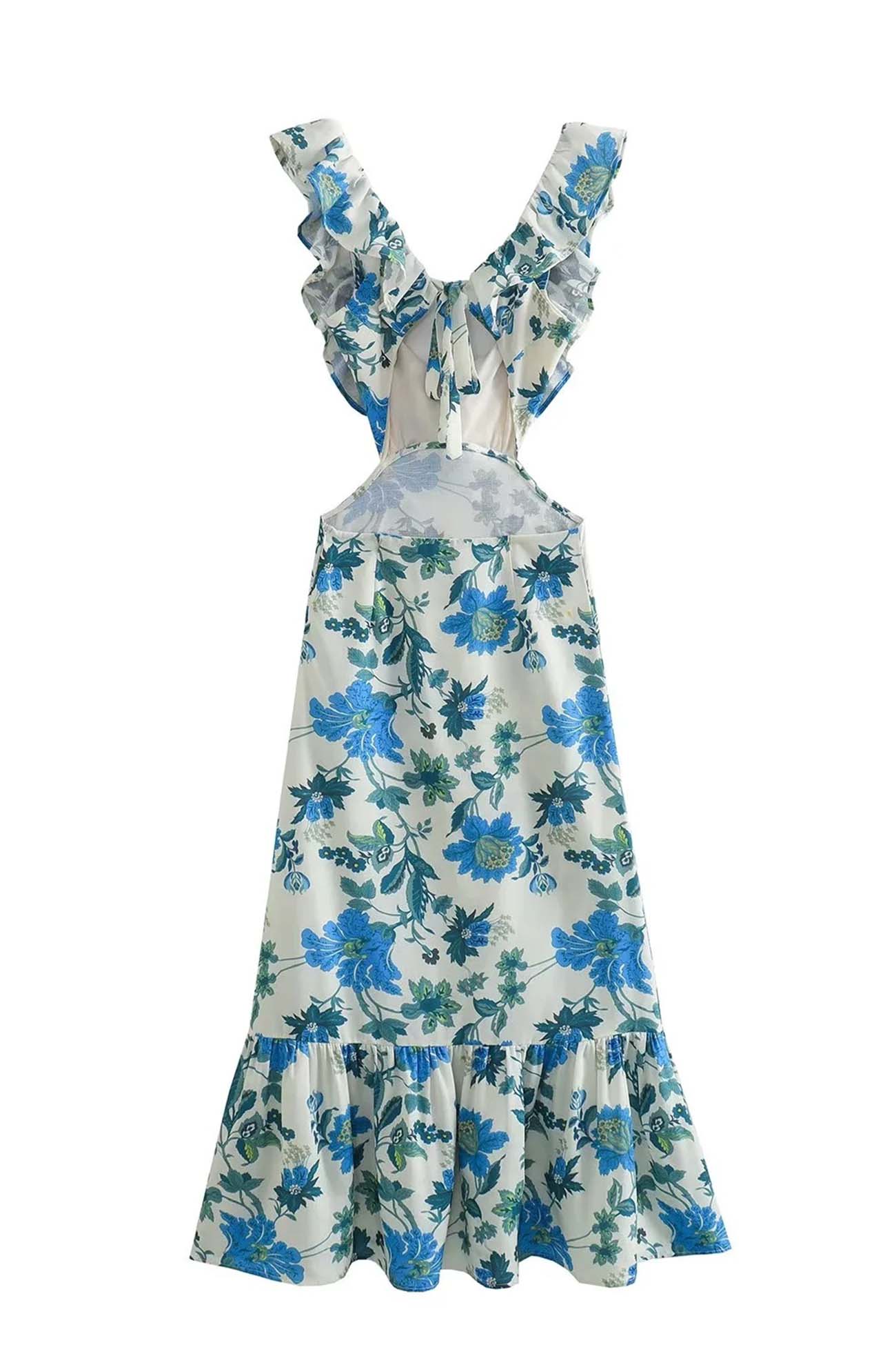 Isabelle's™ | Floral Elegant Ruffle Maxi Dress