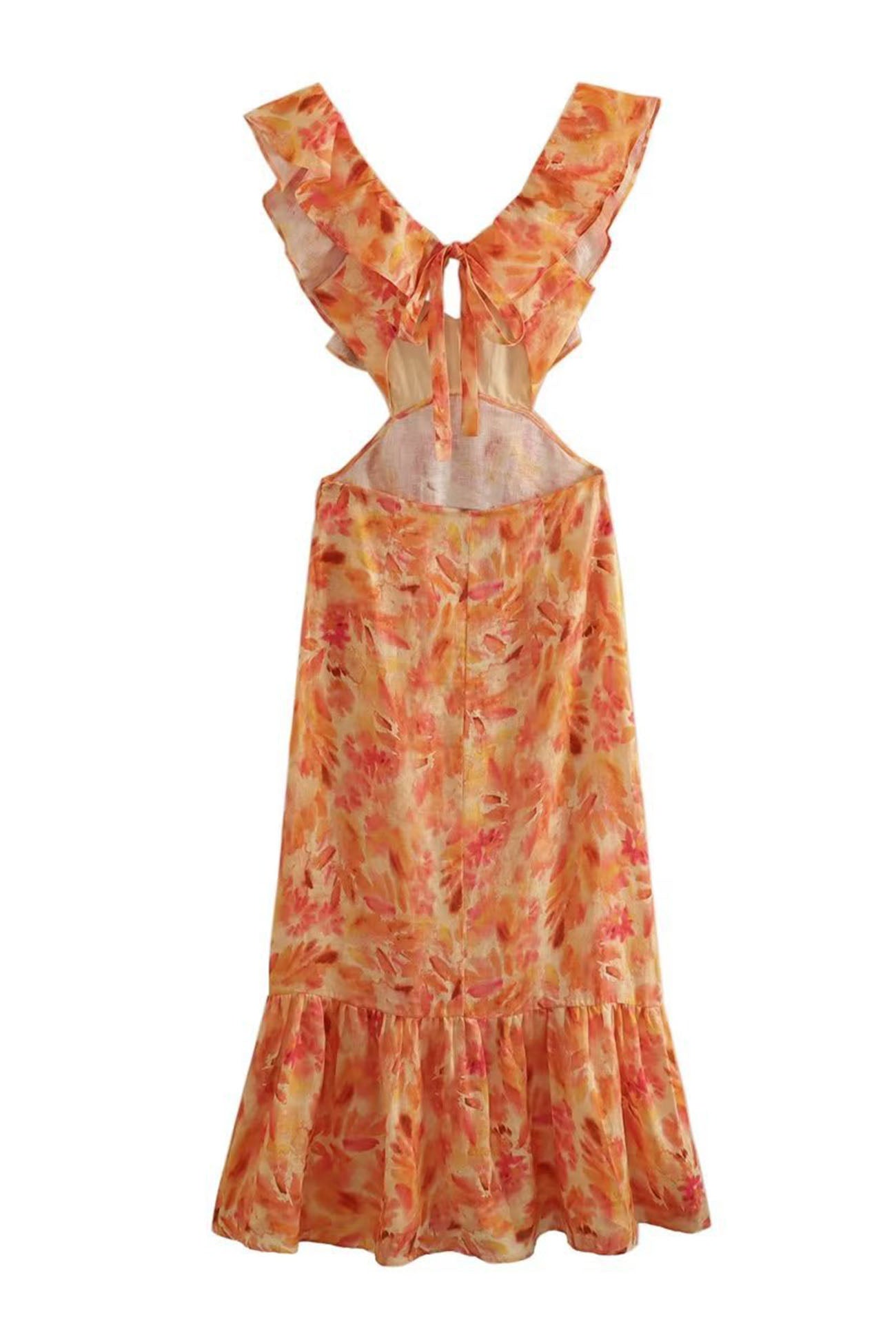 Isabelle's™ | Floral Elegant Ruffle Maxi Dress