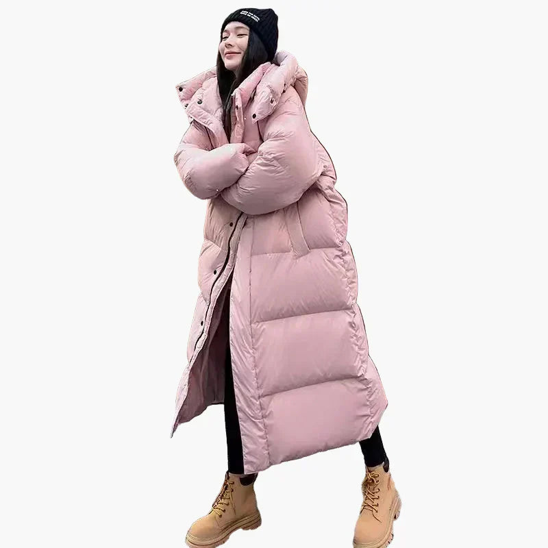 Isabelle's™ | Long Hooded Quilted Puffer Coat