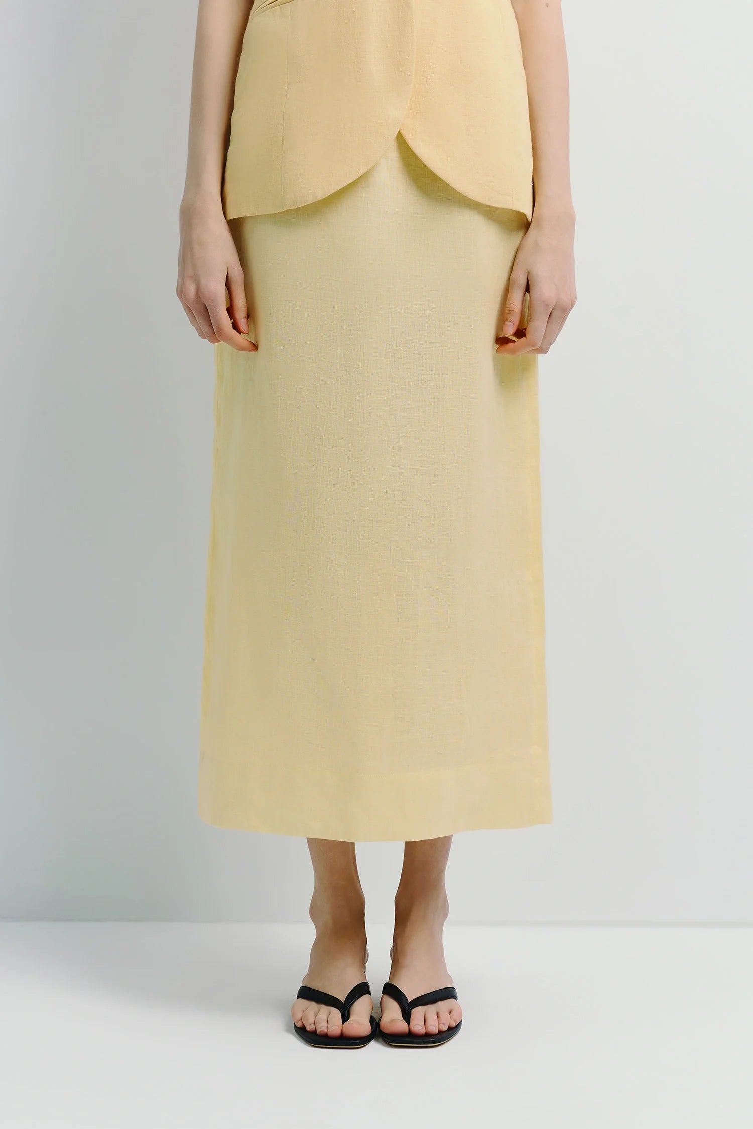 Adan Linen Midi Skirt