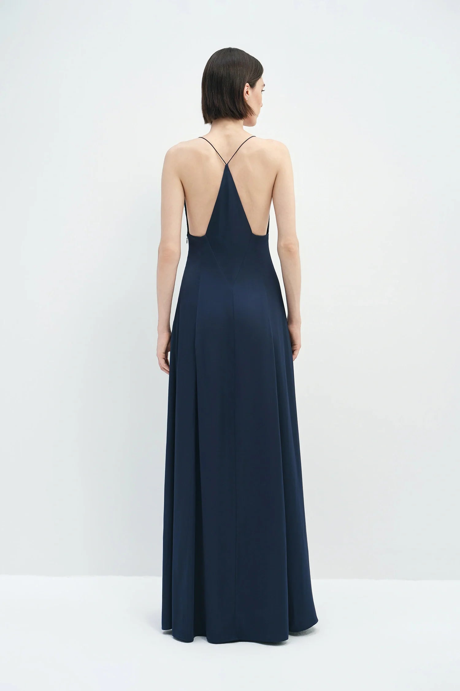 Amélie V-Cami Satin Dress