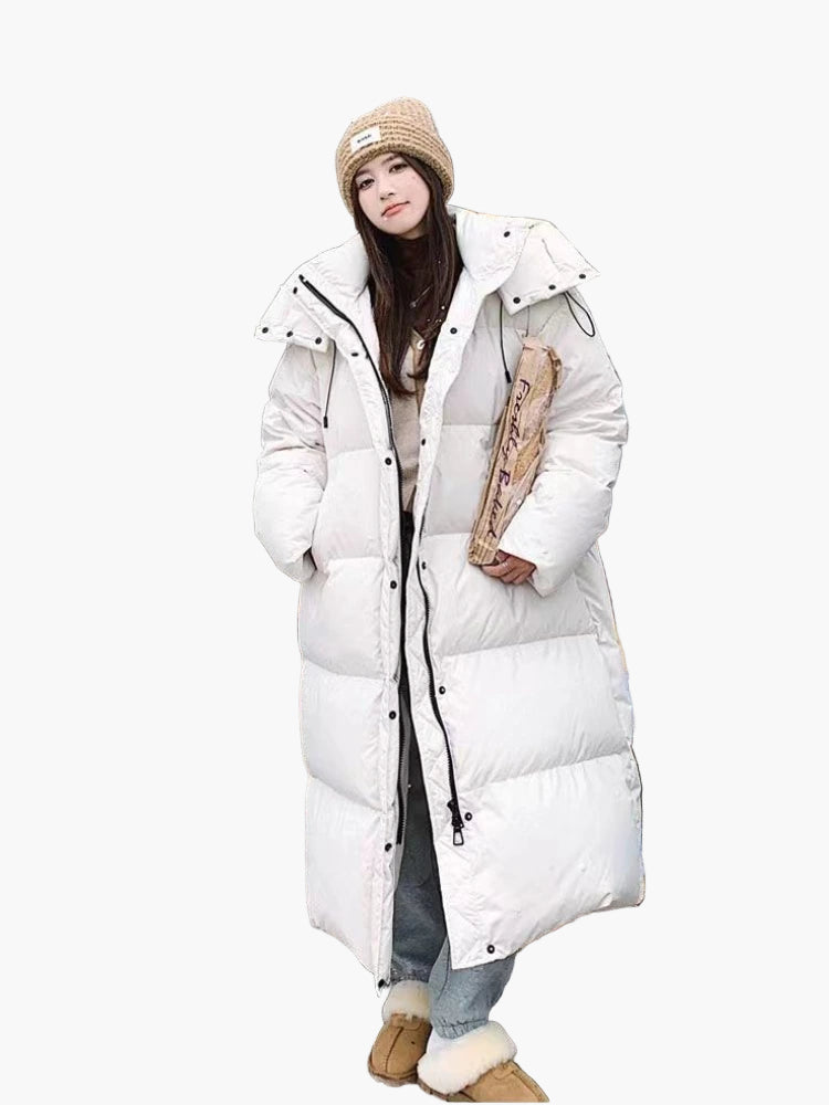 Isabelle's™ | Long Hooded Quilted Puffer Coat