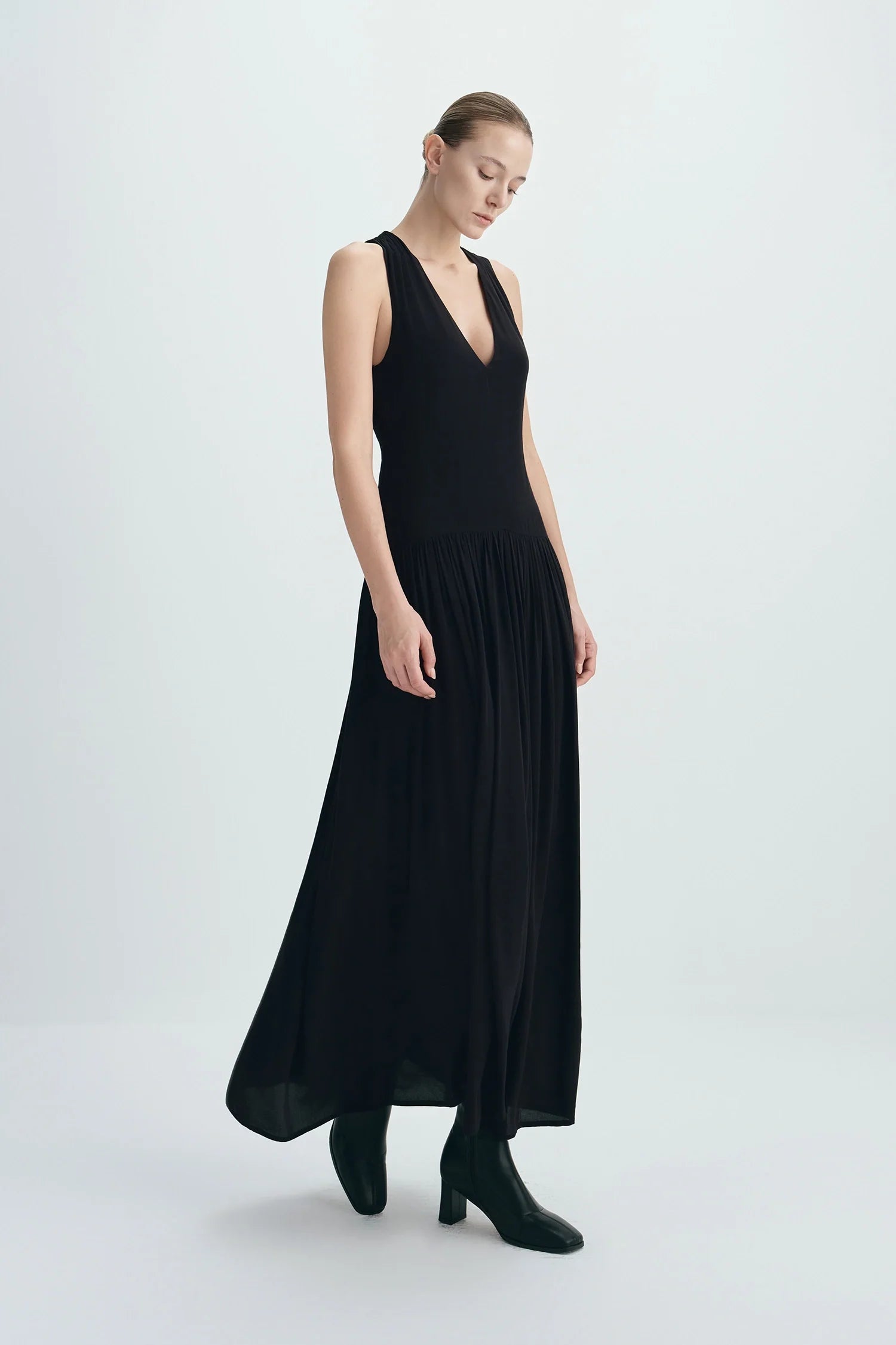 Gisele Deep V-Neck Maxi Dress