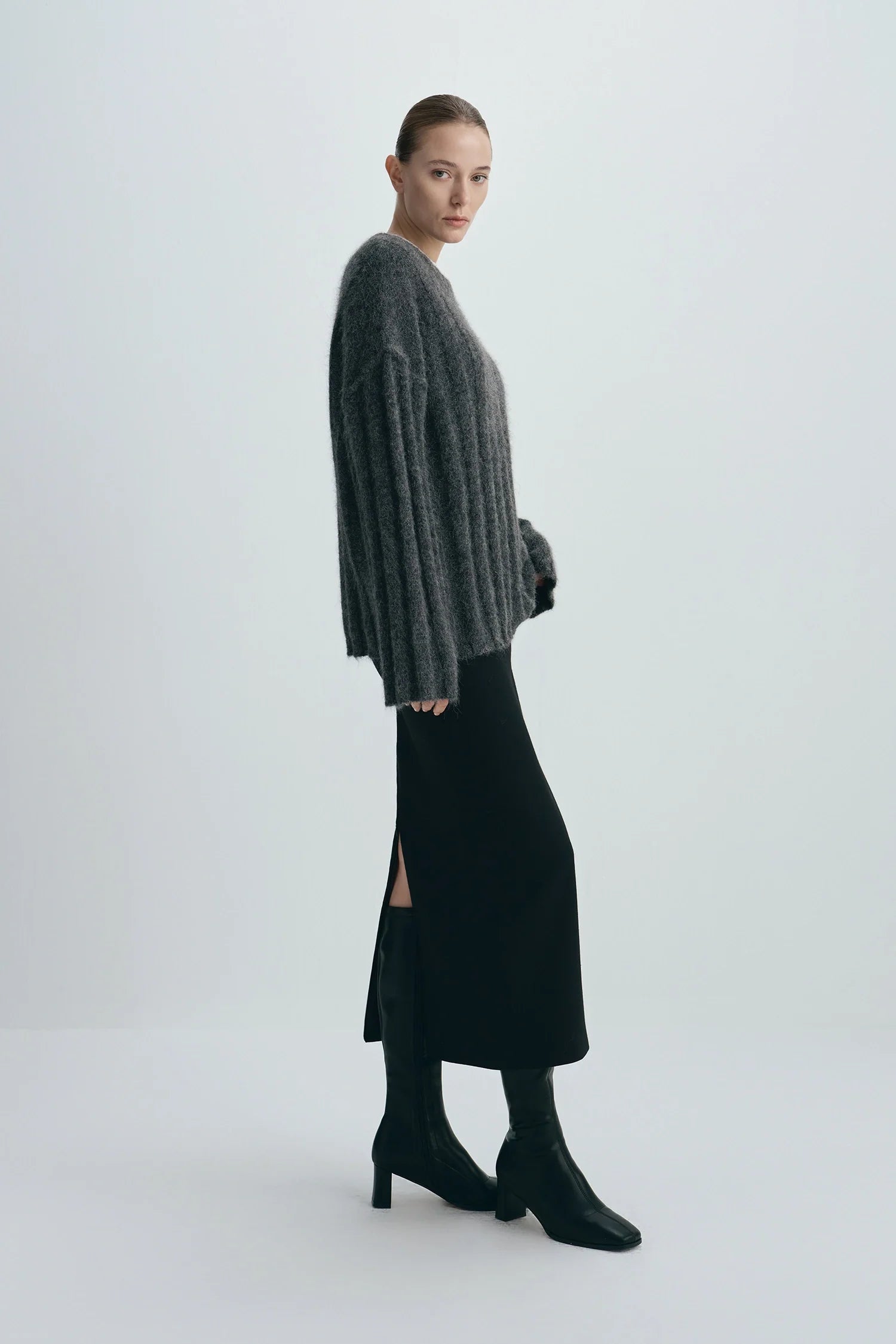Vendome Wide Rib Boxy Sweater