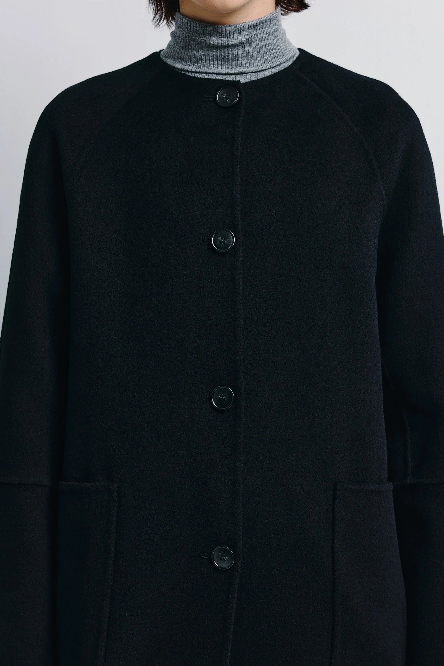 Iana Collarless Handmade Coat