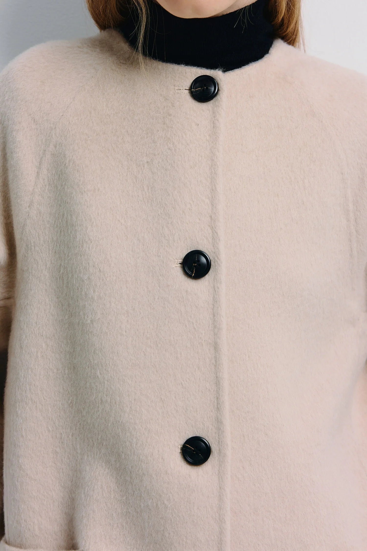 Iana Collarless Handmade Coat