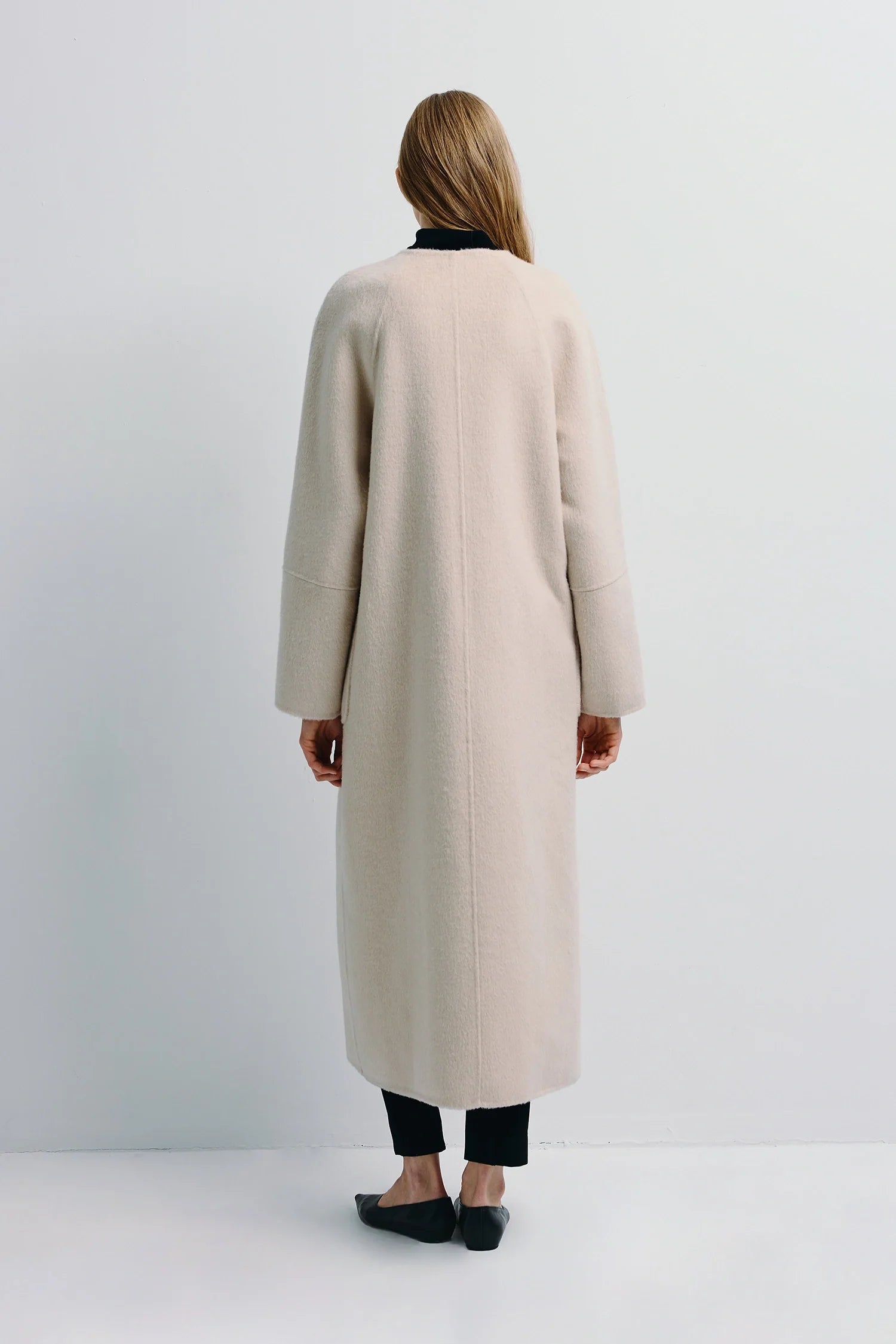 Iana Collarless Handmade Coat