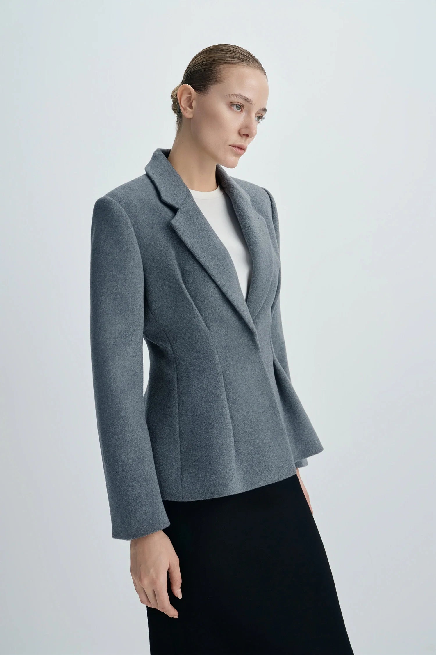 Trenton Pleat Waist Wool Blazer