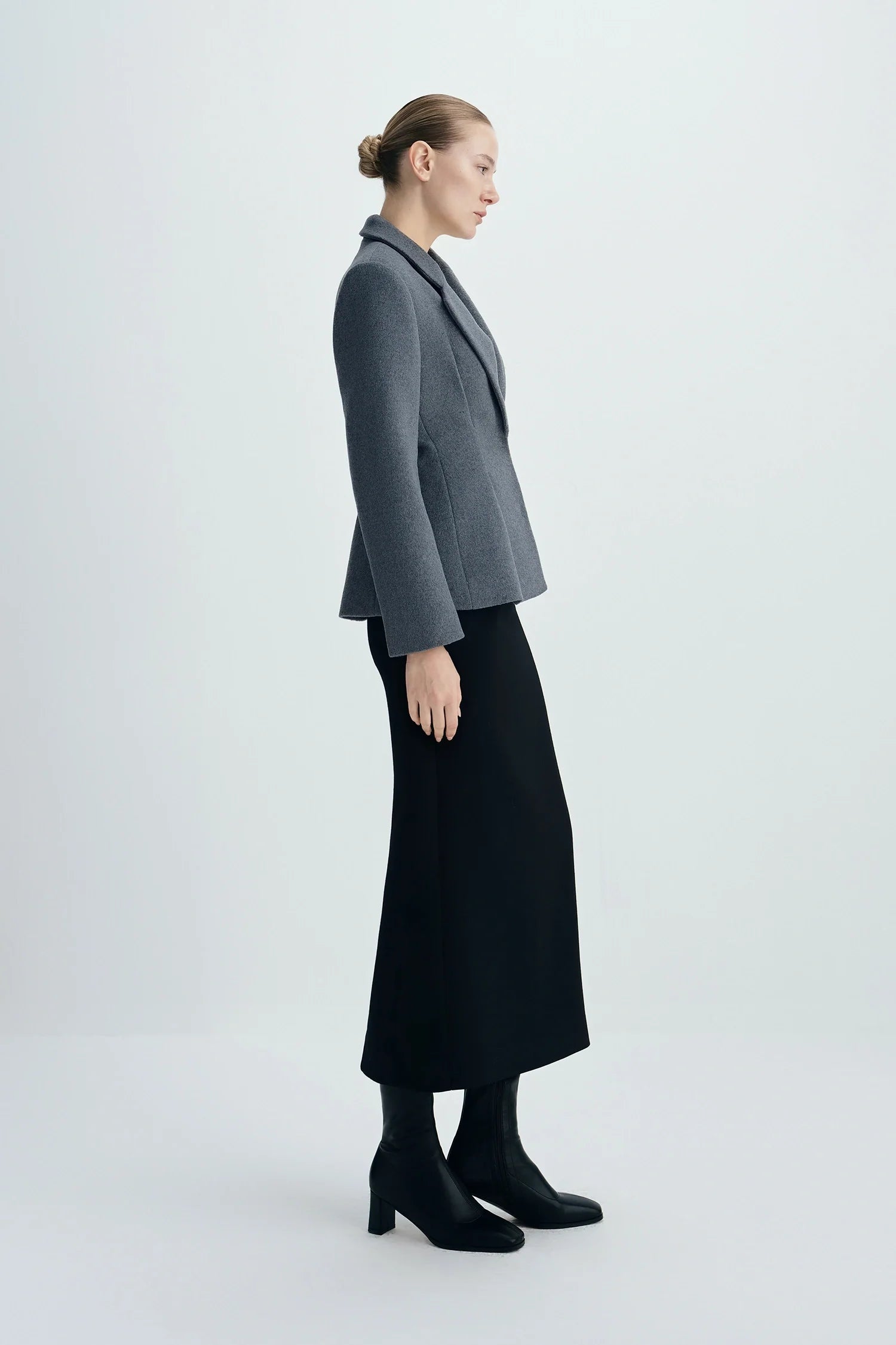 Trenton Pleat Waist Wool Blazer