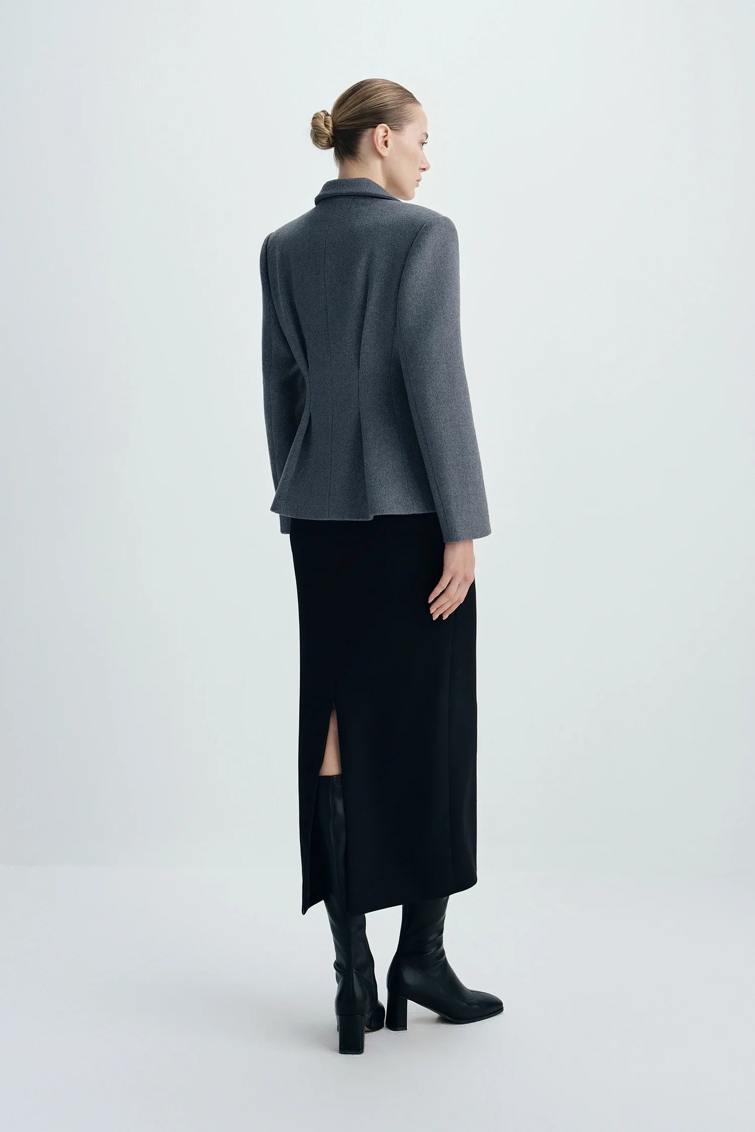 Trenton Pleat Waist Wool Blazer