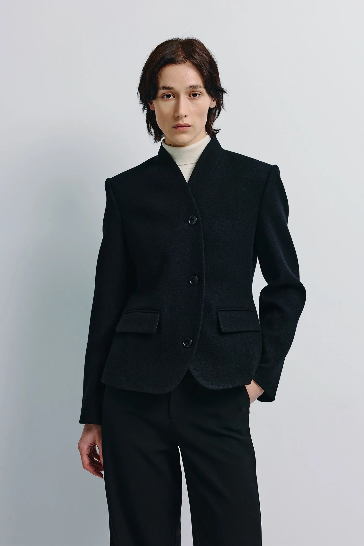 Camberly Collarless Short Blazer