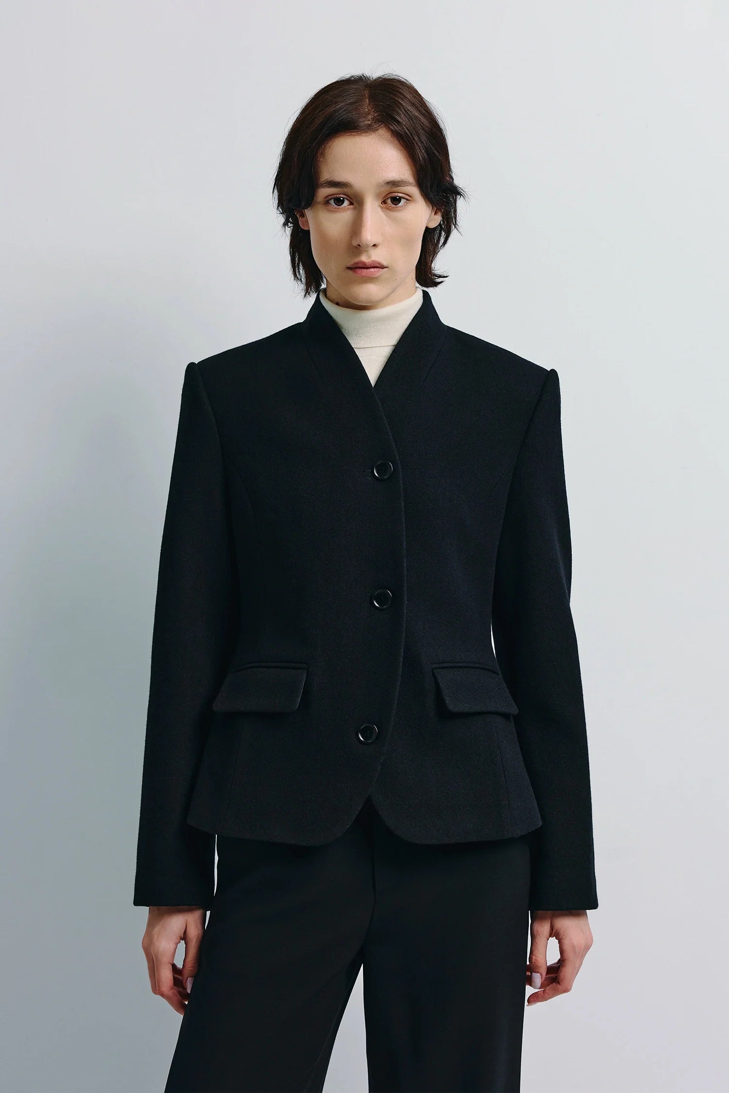 Camberly Collarless Short Blazer