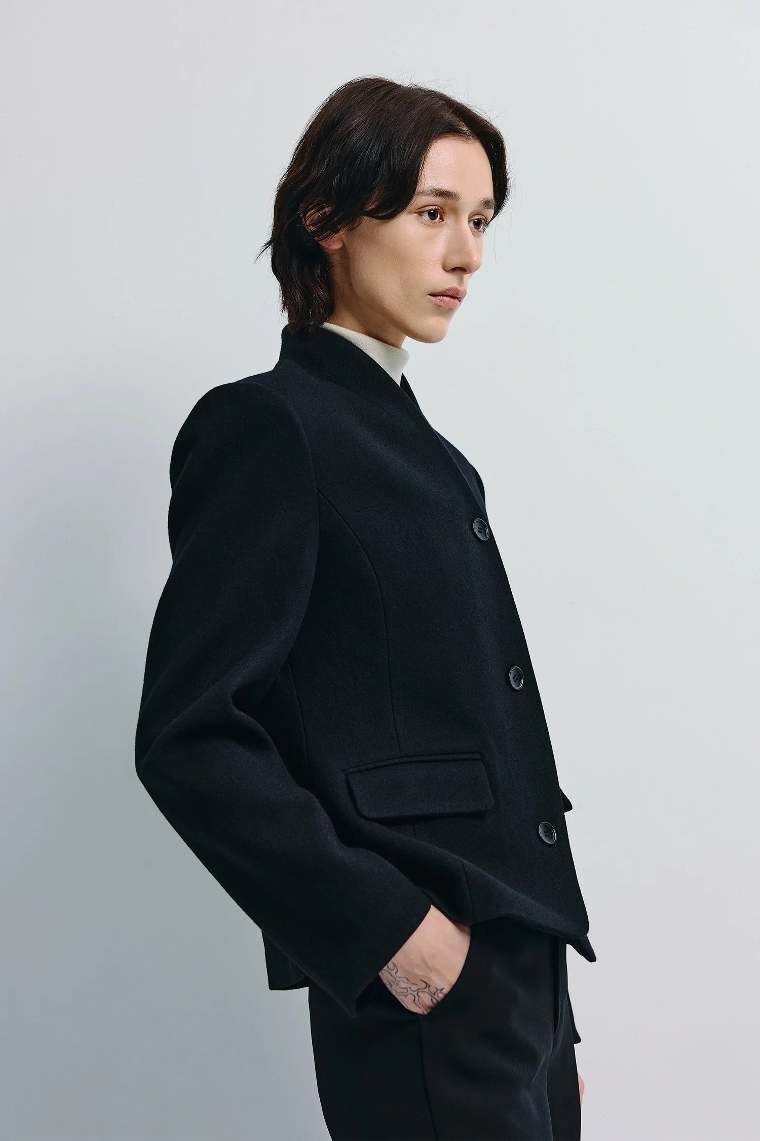 Camberly Collarless Short Blazer