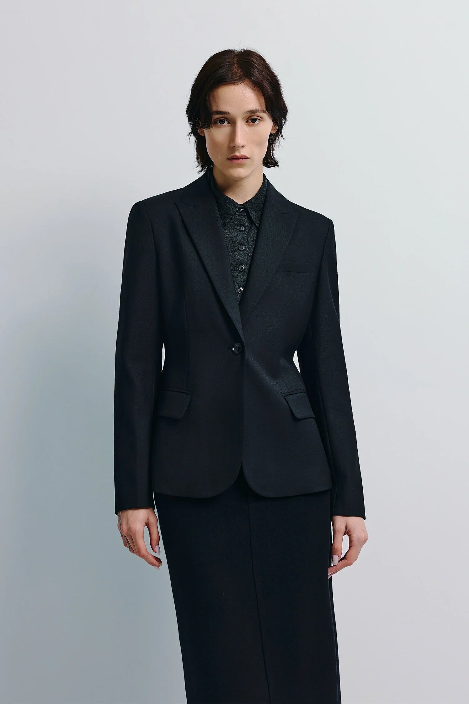 Jin Slim Waist Wool Blazer