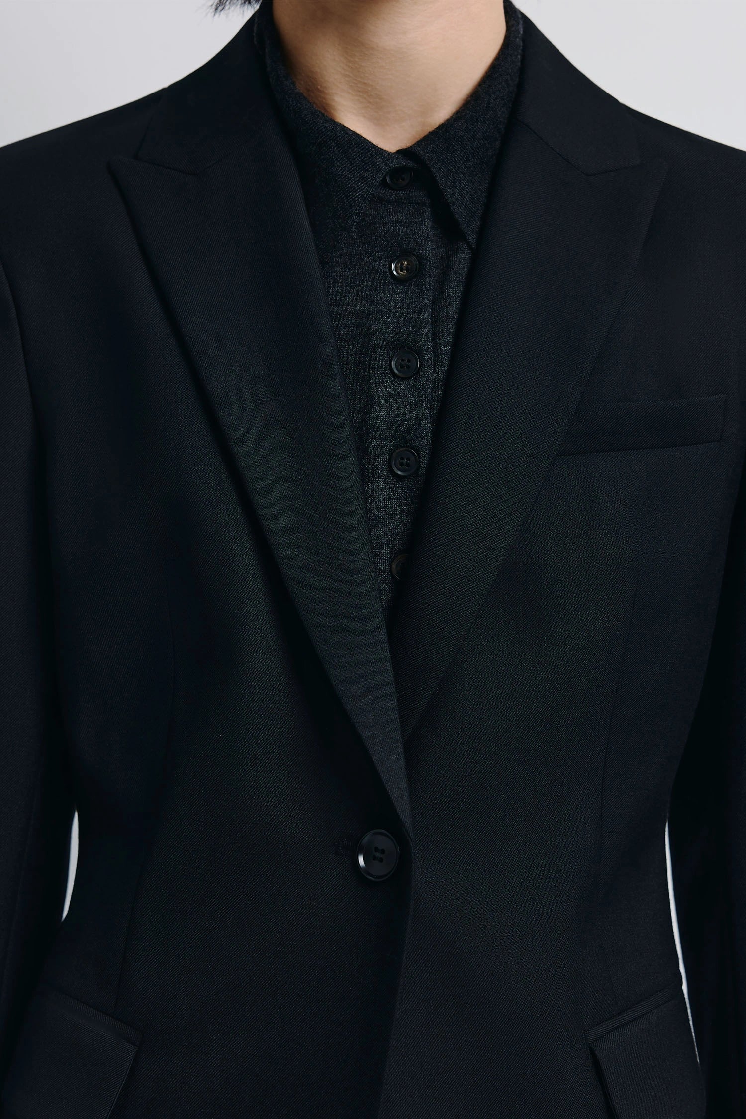 Jin Slim Waist Wool Blazer