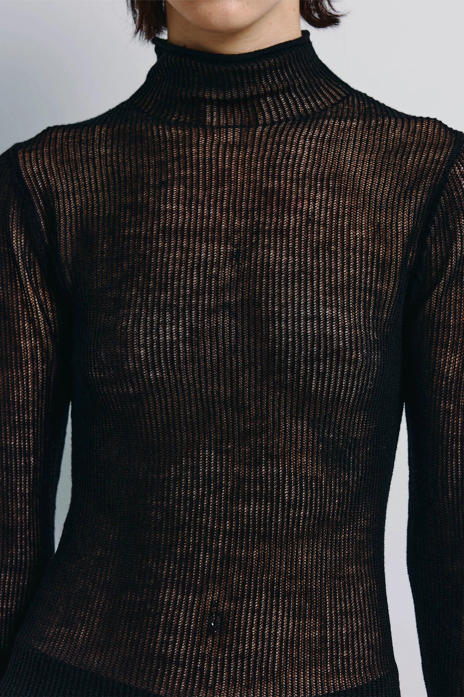 Kaya Ribbed Sheer Sweater