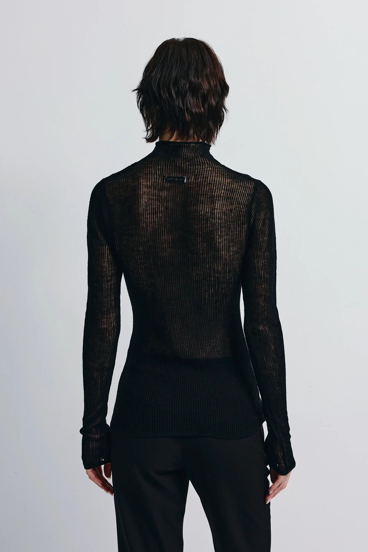 Kaya Ribbed Sheer Sweater