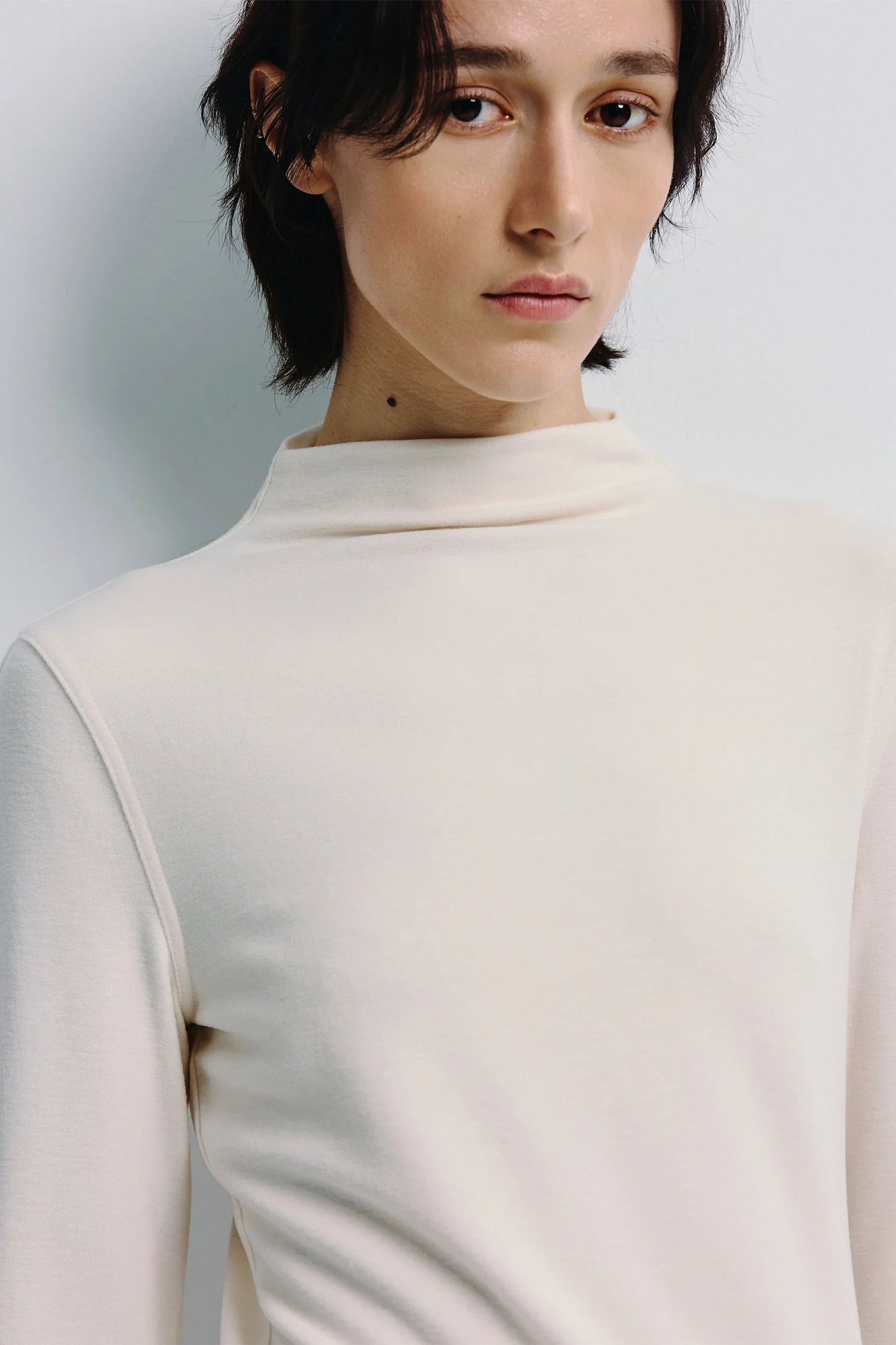 Morgane High Neck Knit Top