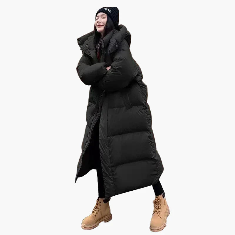 Isabelle's™ | Long Hooded Quilted Puffer Coat