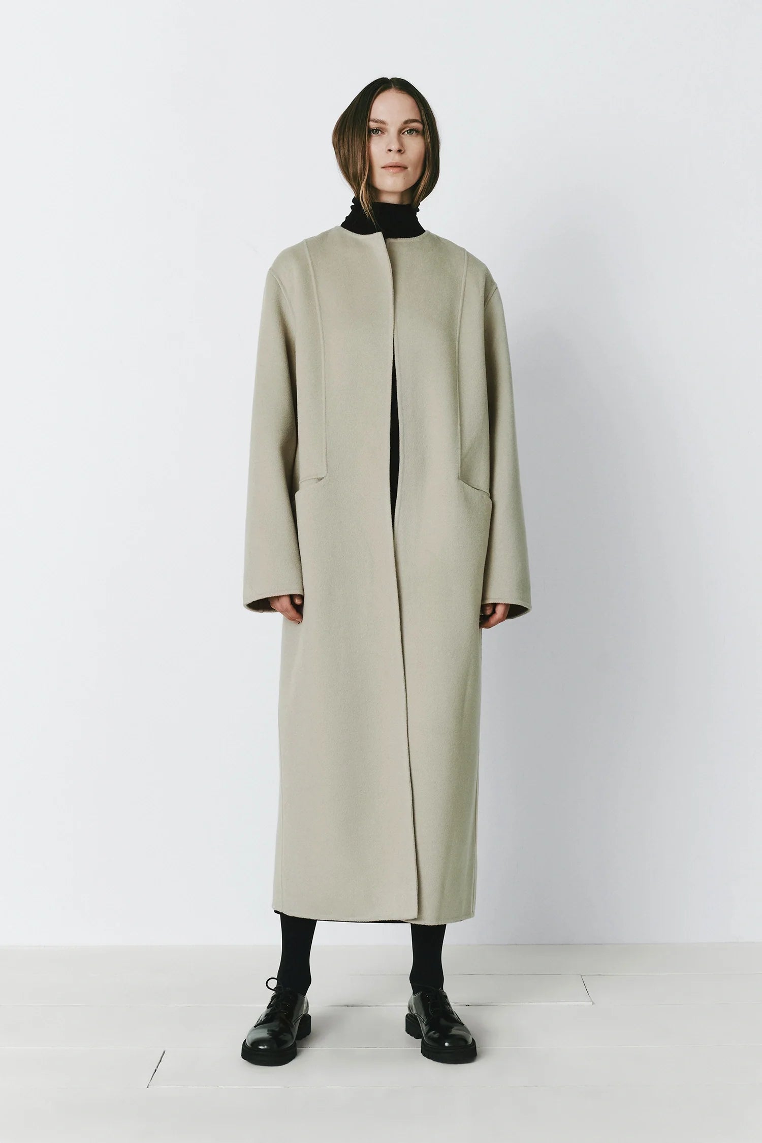 Mathé Belted Double-Faced Coat