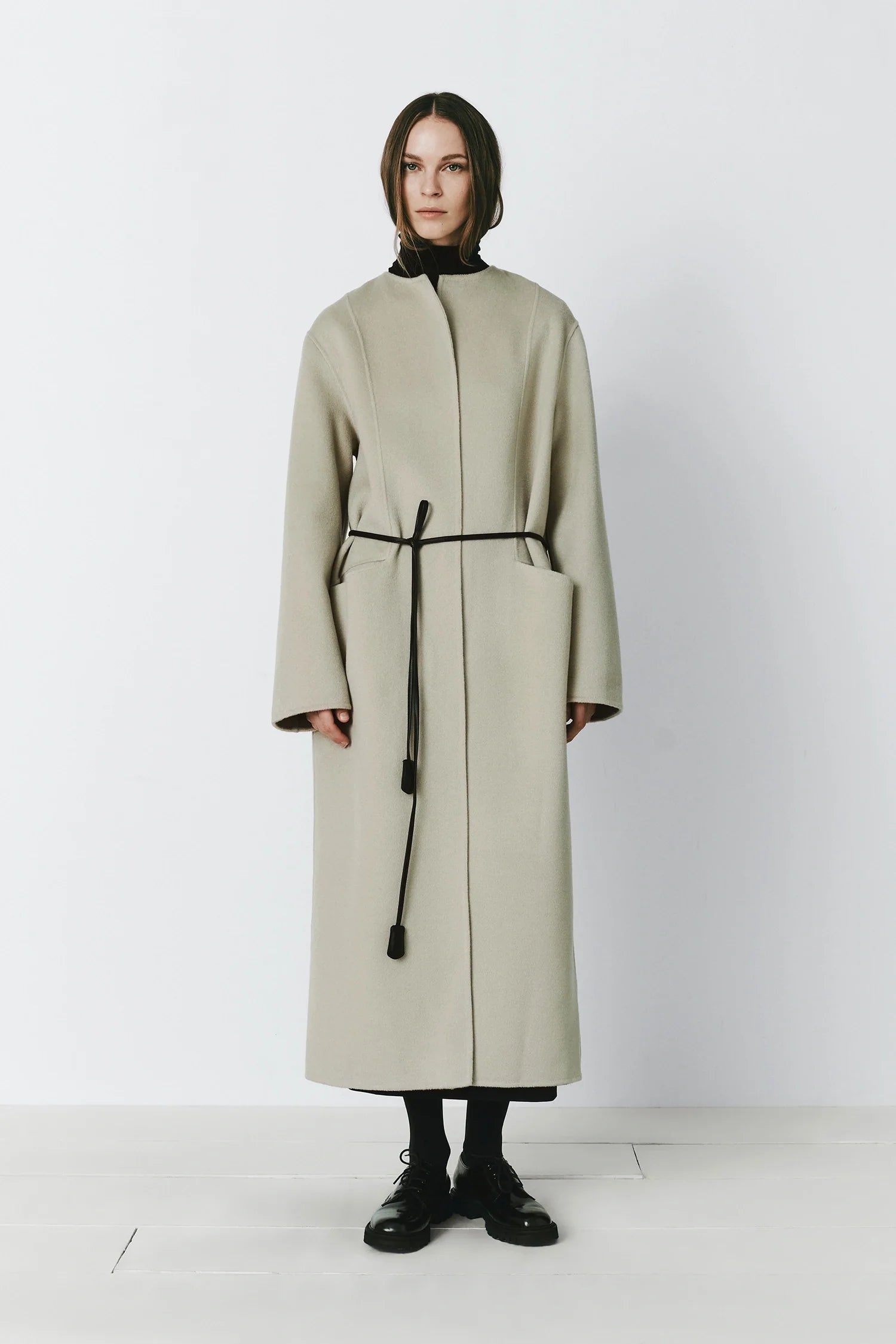 Mathé Belted Double-Faced Coat