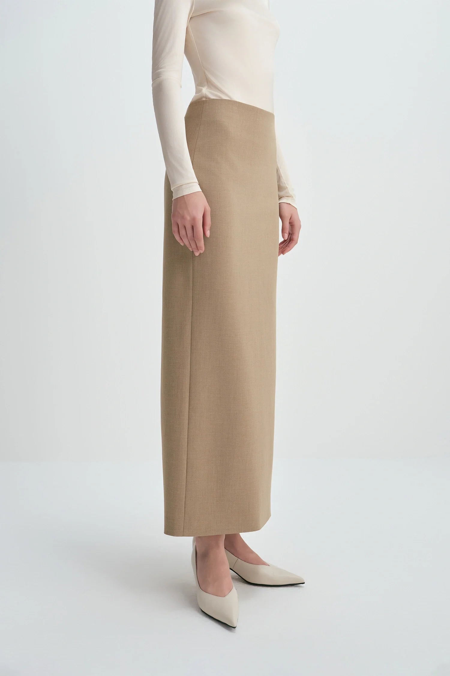 Desy Zip Slit Pencil Skirt