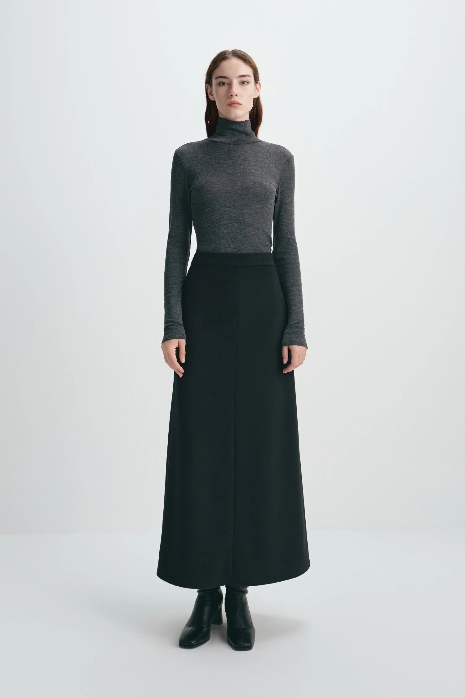 Emi Wool Blend Maxi Skirt