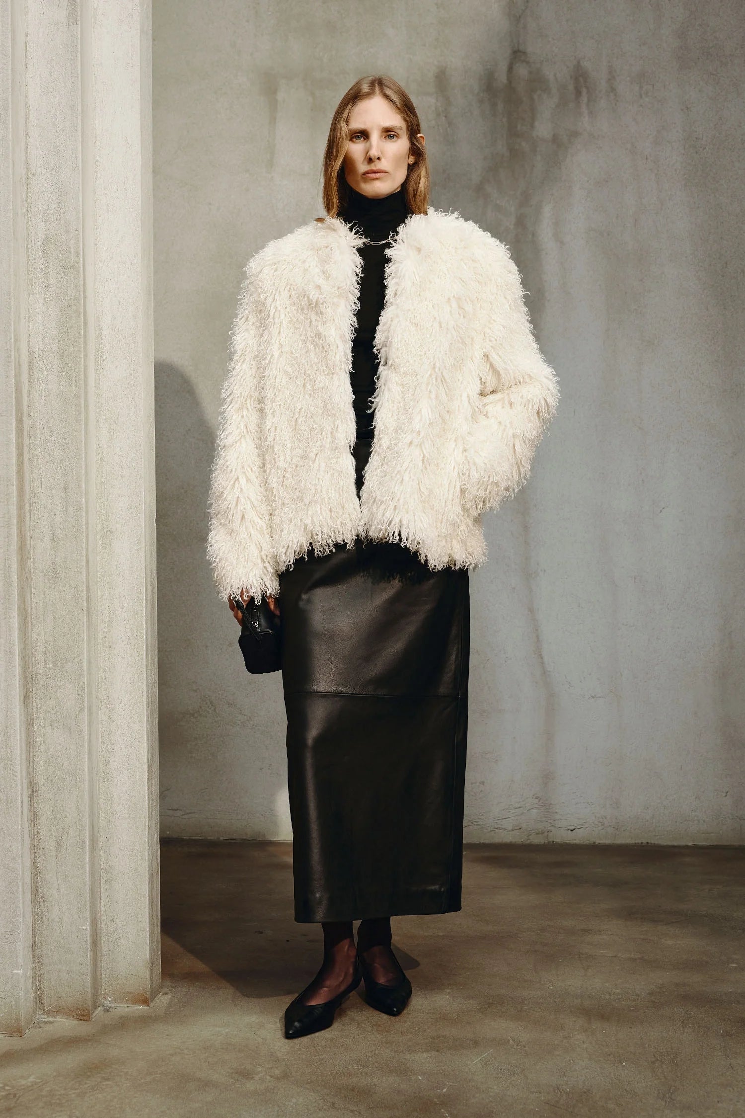 Roddie Curly Faux Fur Jacket
