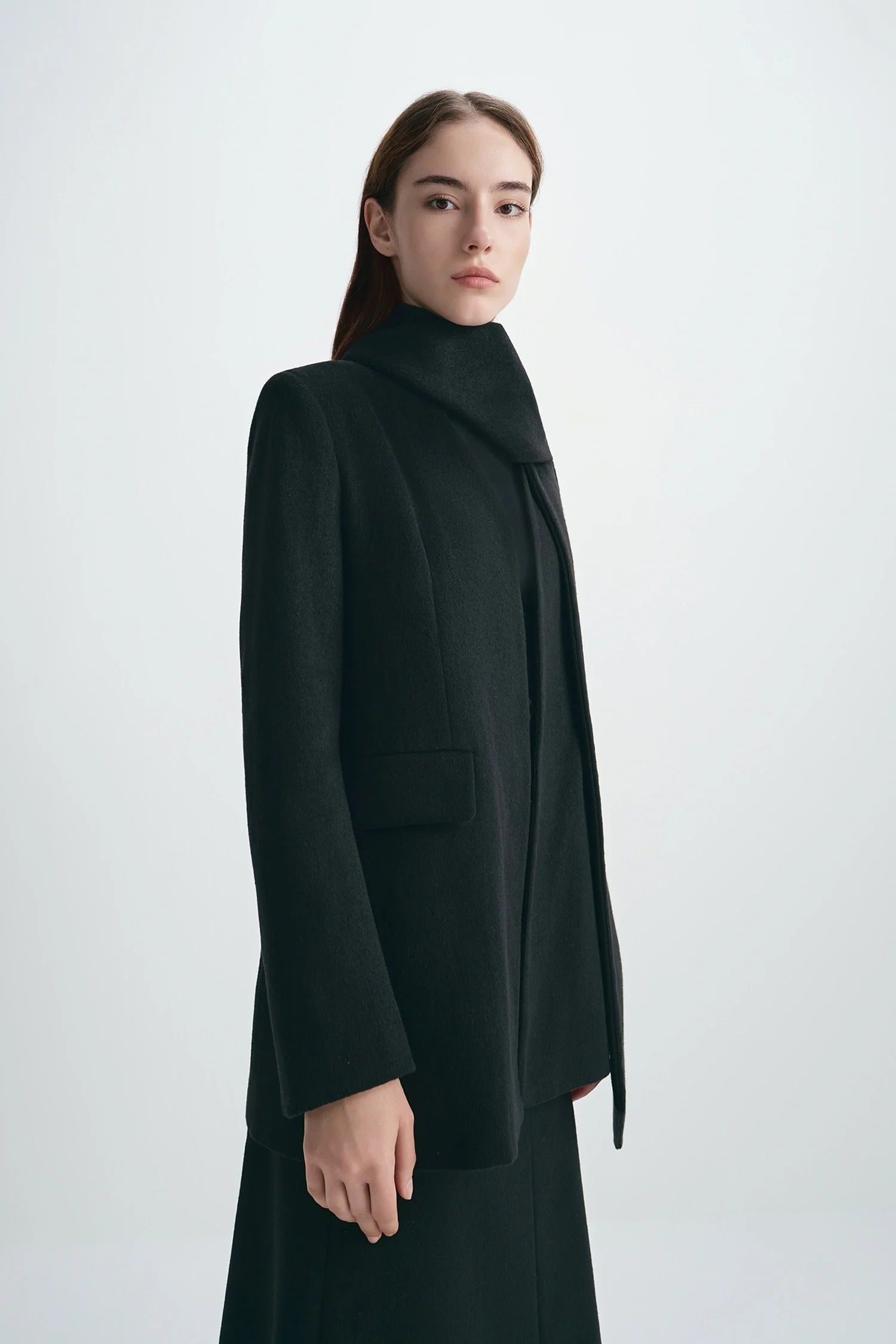 Emi Wool Blend Scarf Jacket