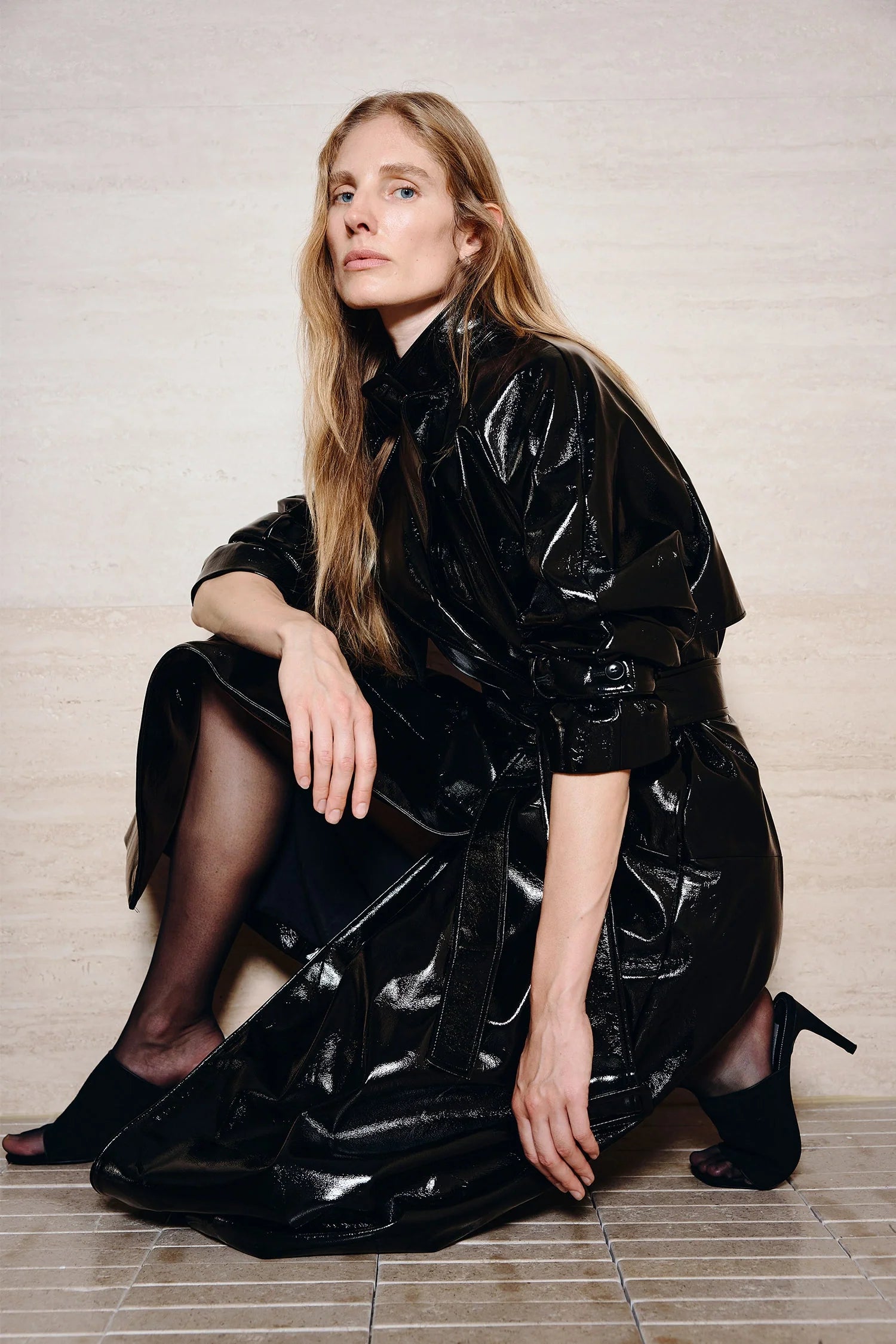 Hyde Shiny Pu Trench Coat