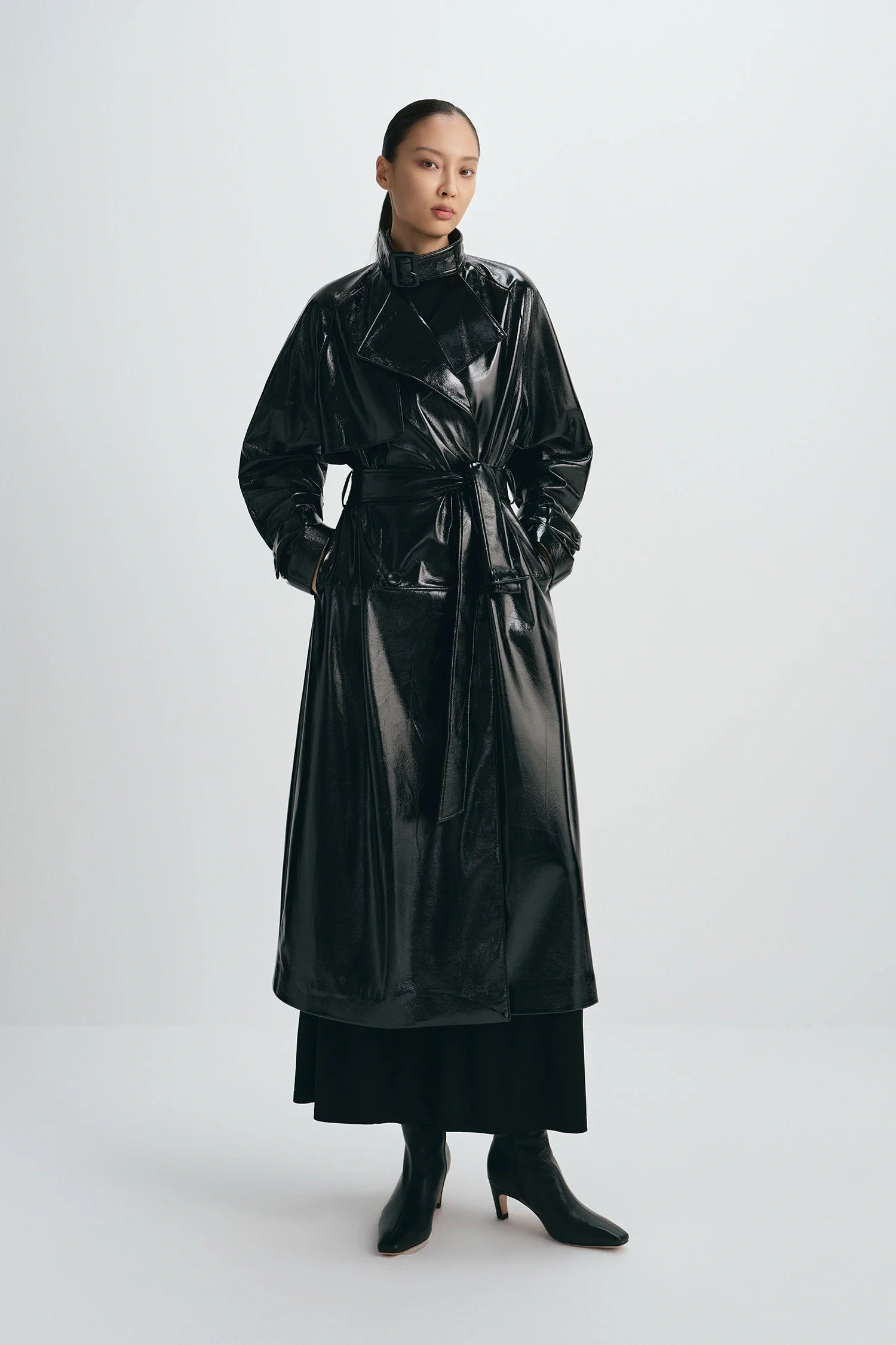 Hyde Shiny Pu Trench Coat