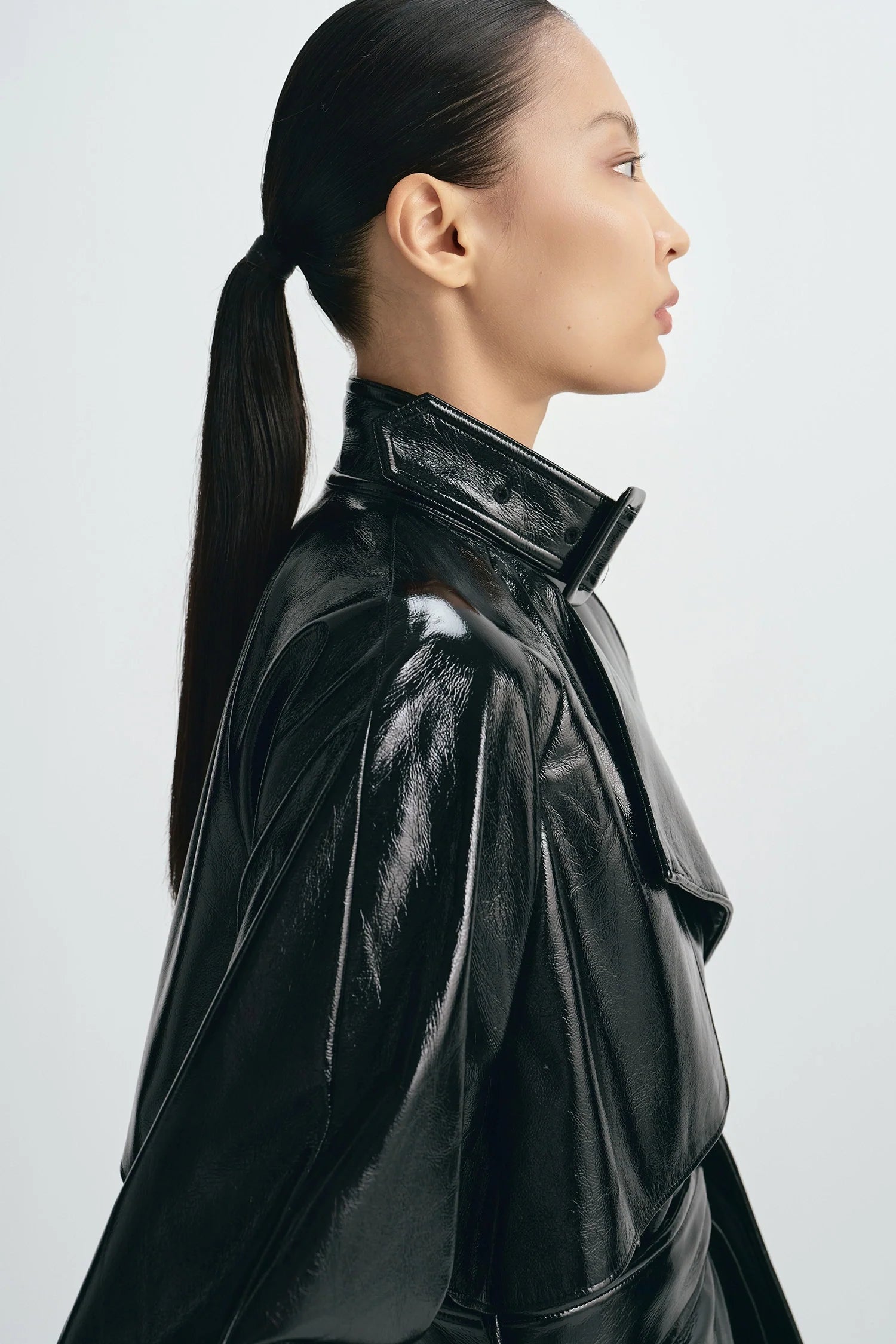Hyde Shiny Pu Trench Coat