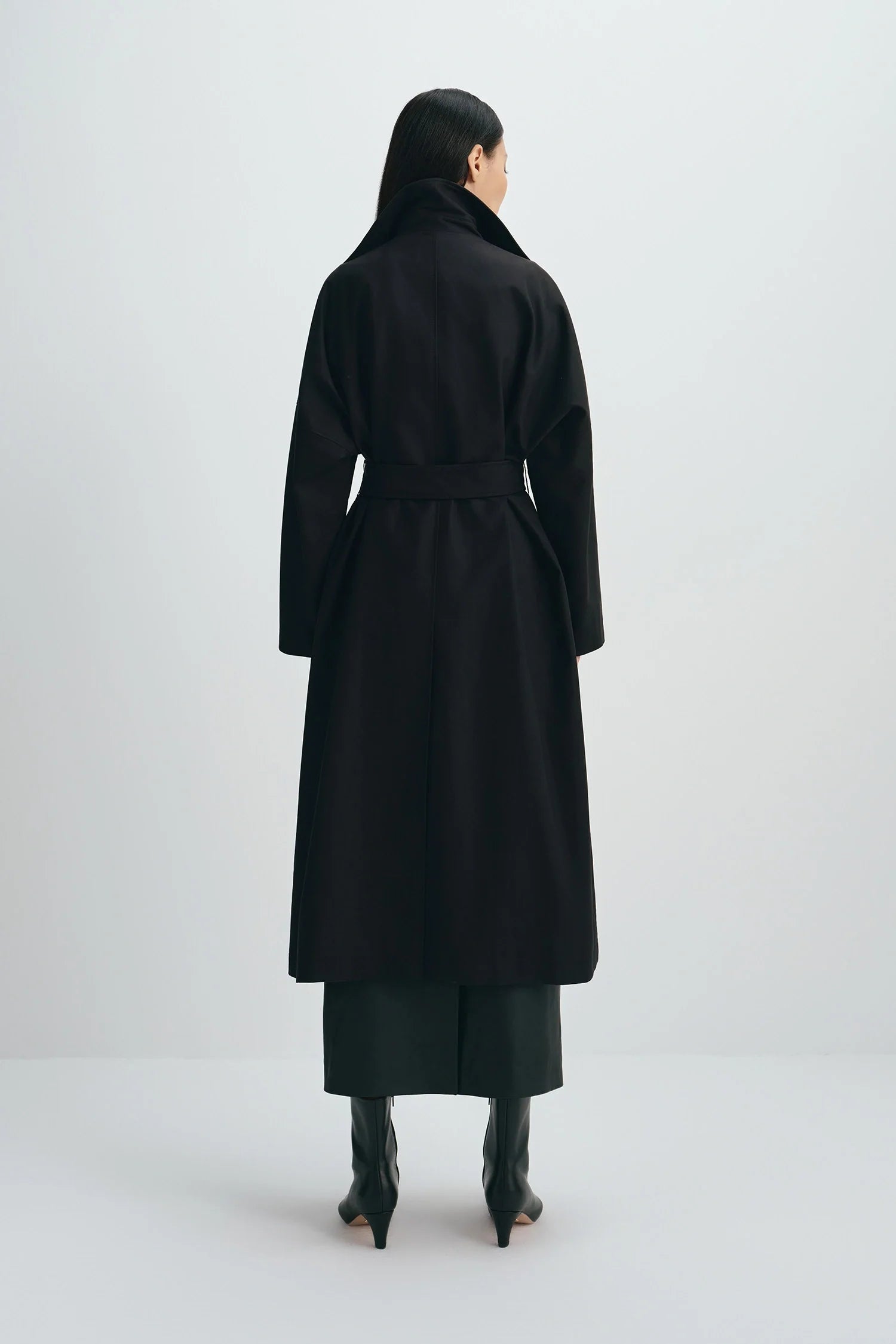 Easton Leather Collar Trench Coat