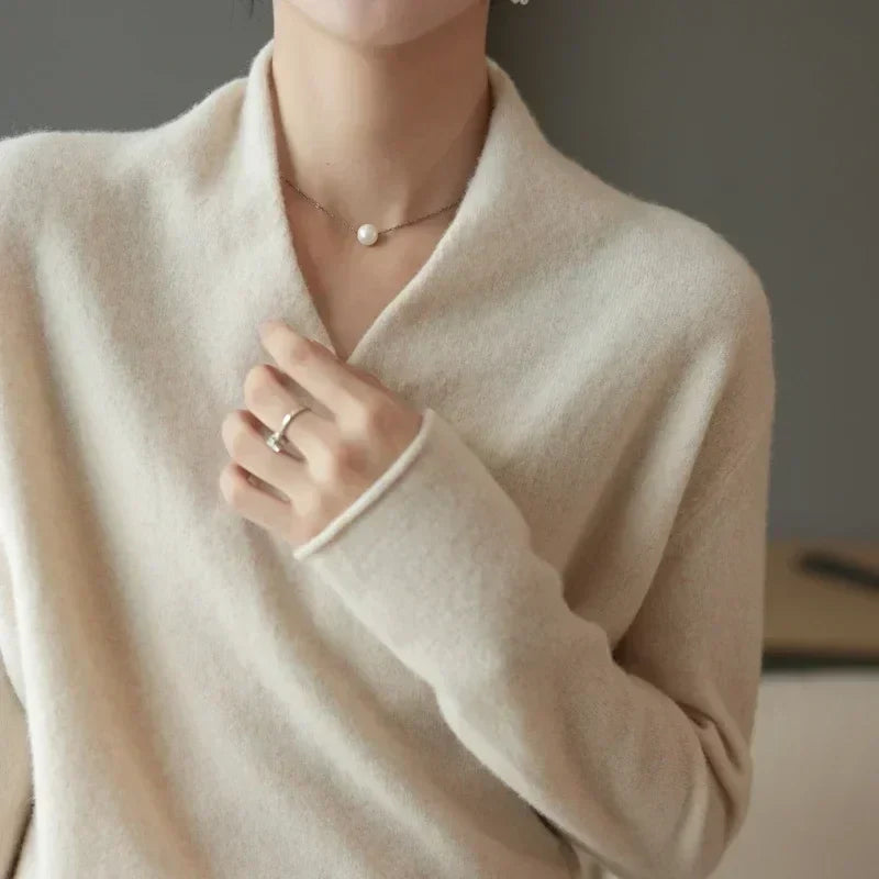 Isabelle's™ | Winter Wrap V Neck Knit Sweater