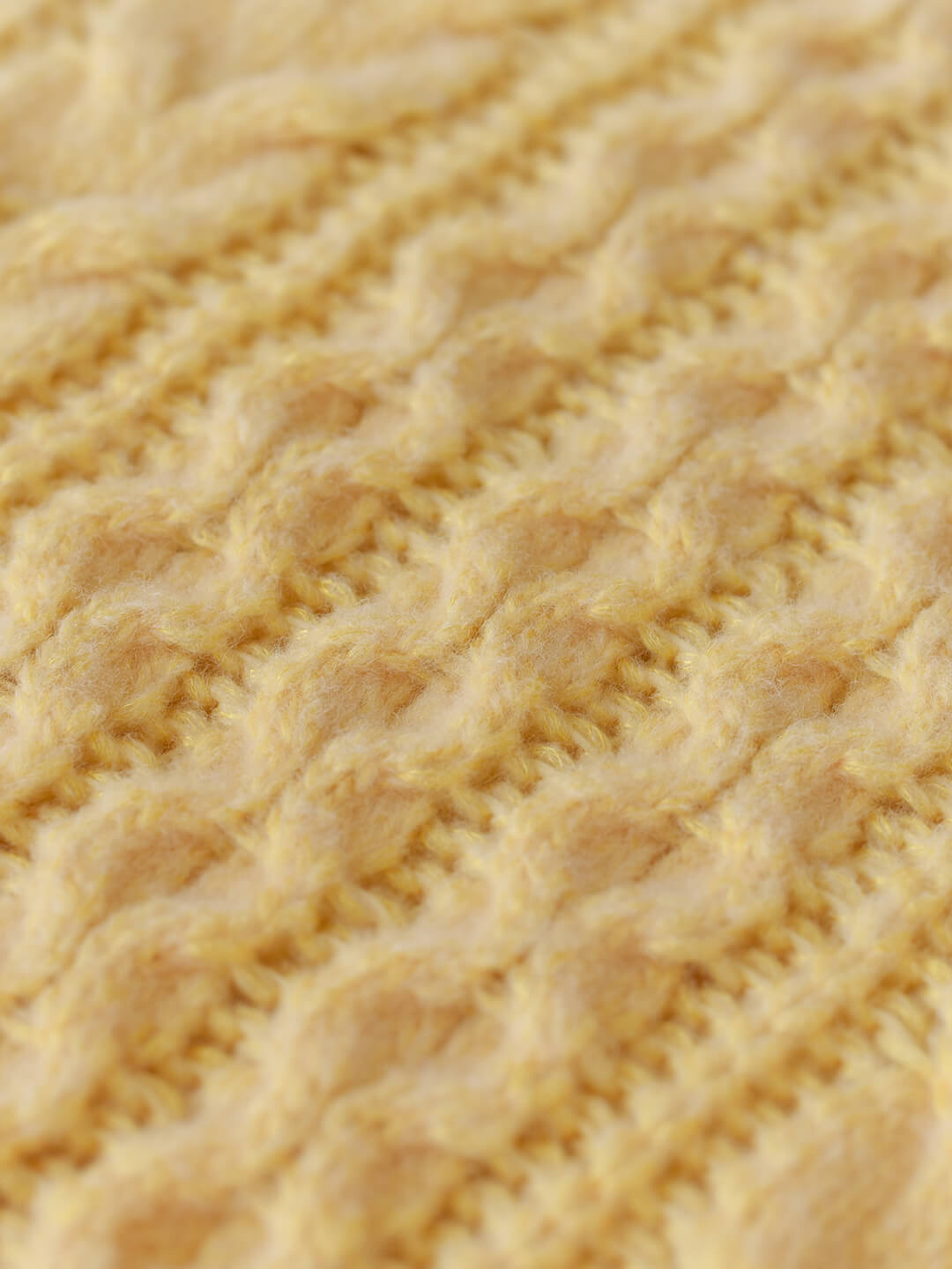 【Final Sale】Raina Cable Yellow Irish Knit Wool Sweater