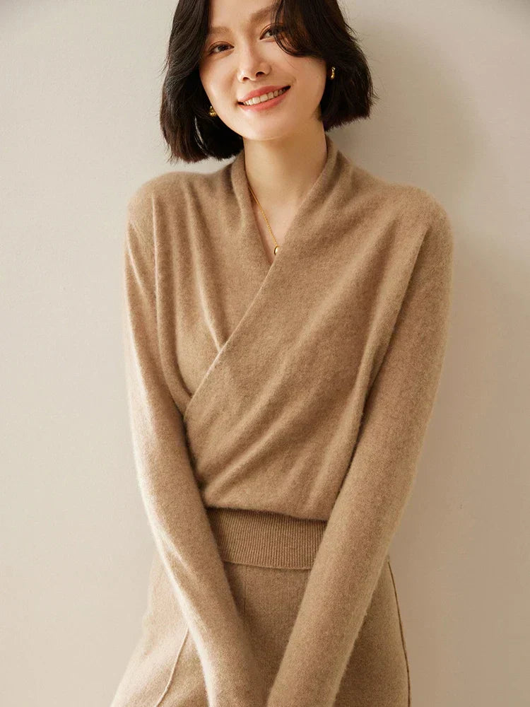 Isabelle's™ | Elegant Wrap Crossover Chic Sweater