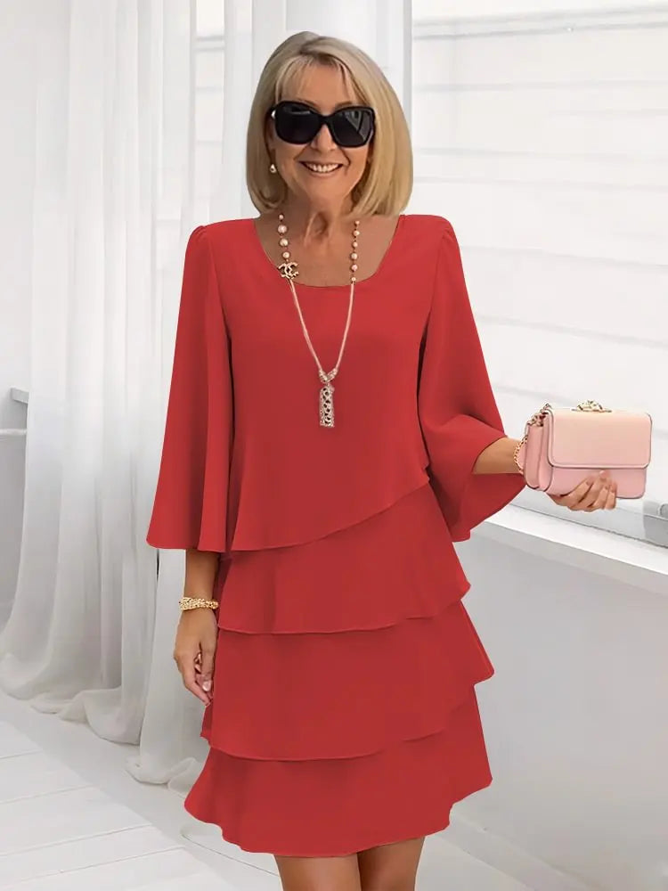 Isabelle's™ | Elegant Comfort Ruffle Dress