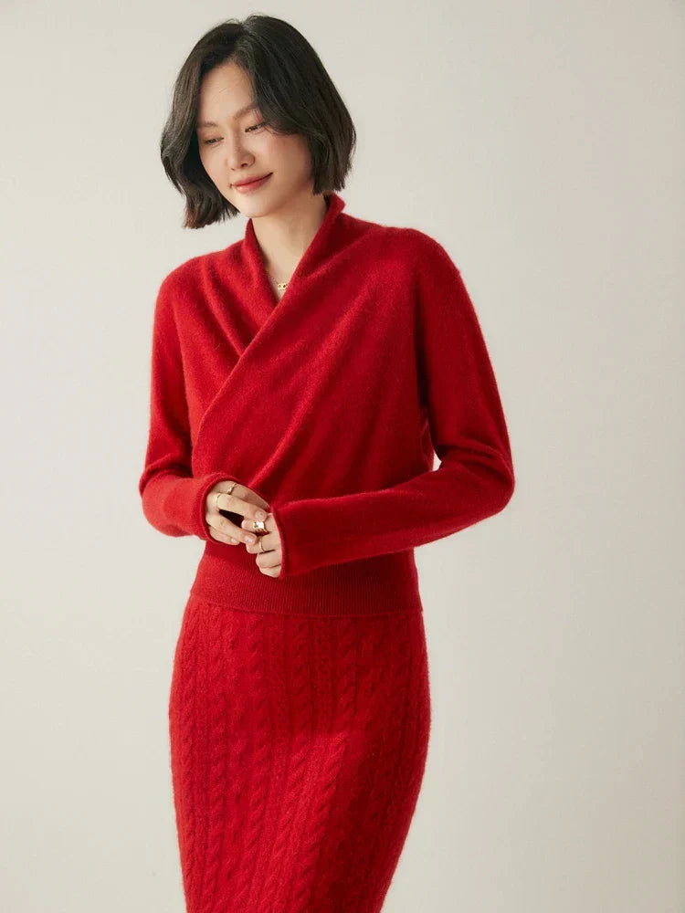 Isabelle's™ | Elegant Wrap Crossover Chic Sweater