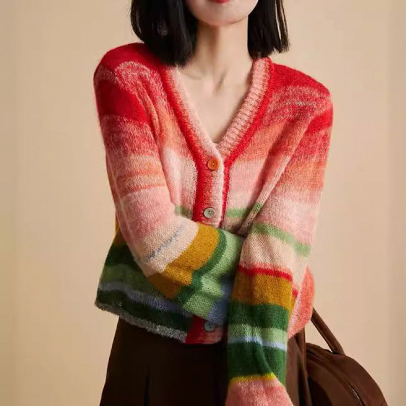 Isabelle's™ | Rainbow Knitted Cardigan