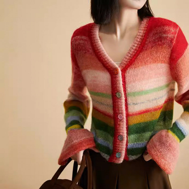Isabelle's™ | Rainbow Knitted Cardigan