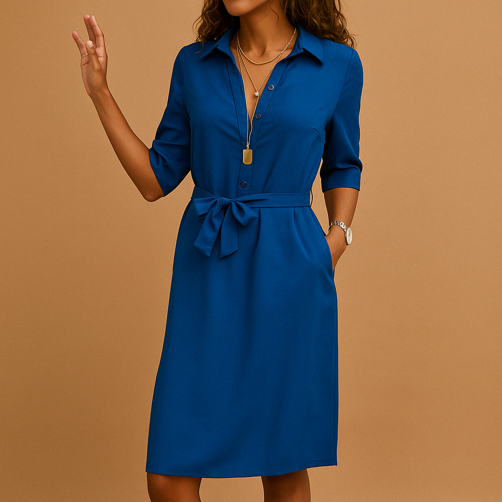 Isabelle's™ | Spring Belted Shirt Dress