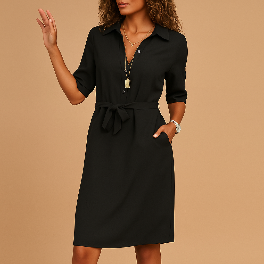 Isabelle's™ | Spring Belted Shirt Dress
