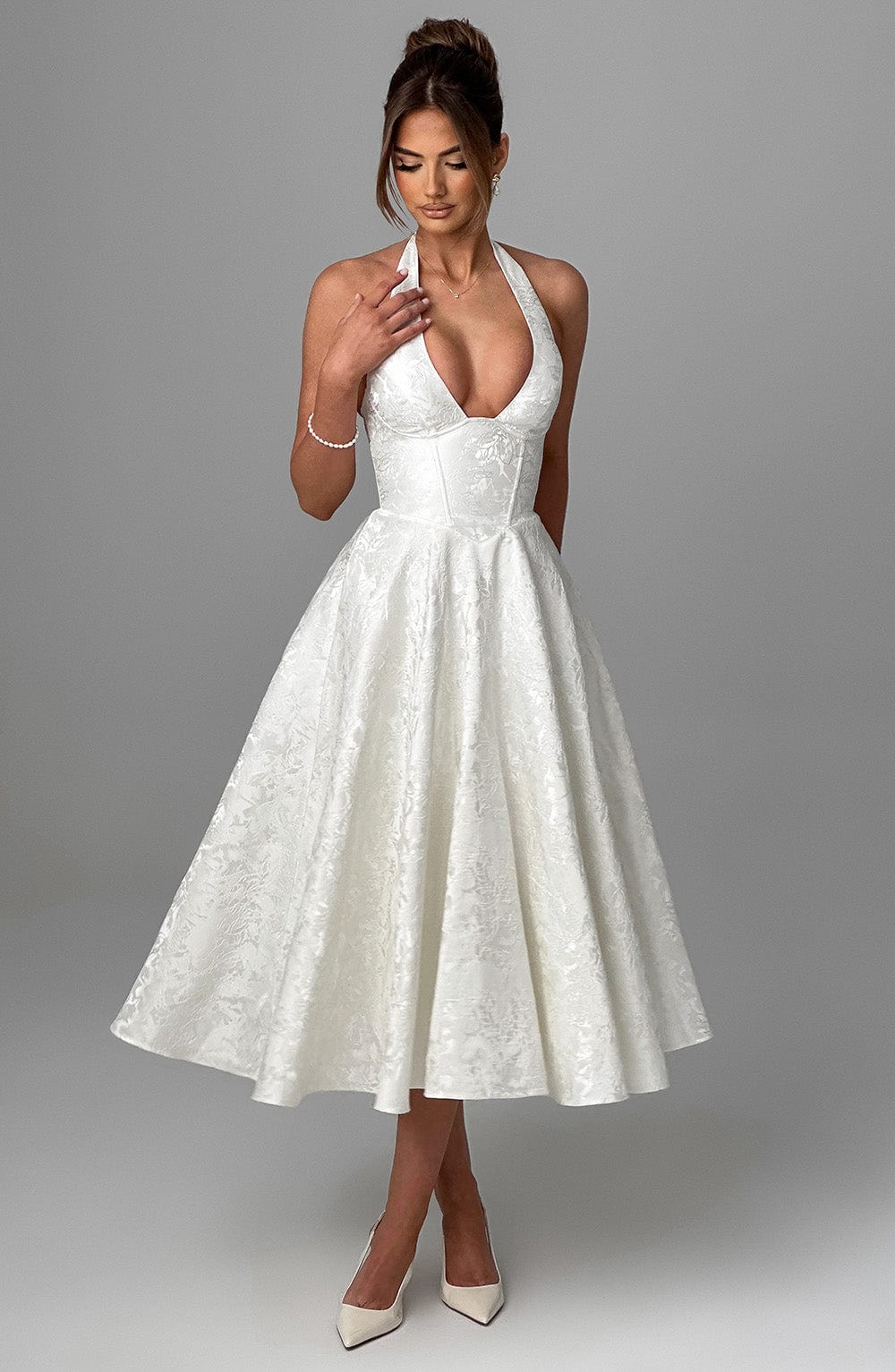 Isabelle's™ | Wedding Guest Halter Midi Dress