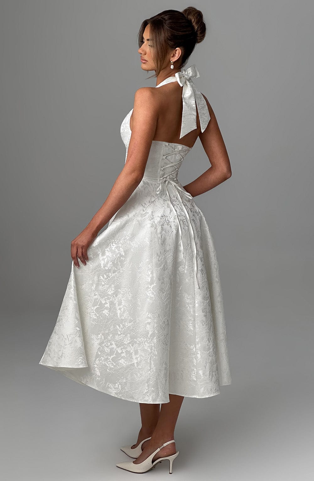 Isabelle's™ | Wedding Guest Halter Midi Dress