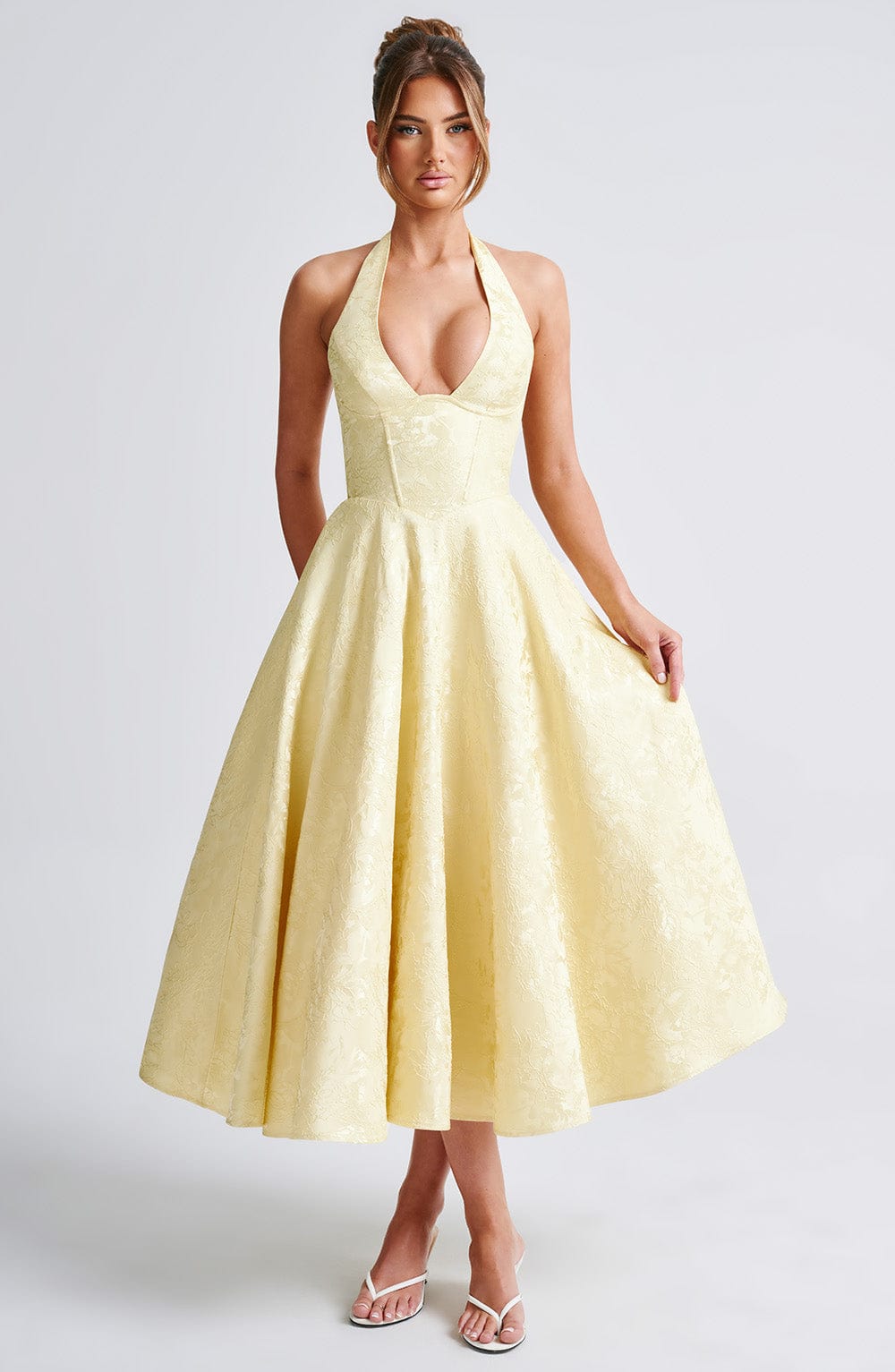 Isabelle's™ | Wedding Guest Halter Midi Dress