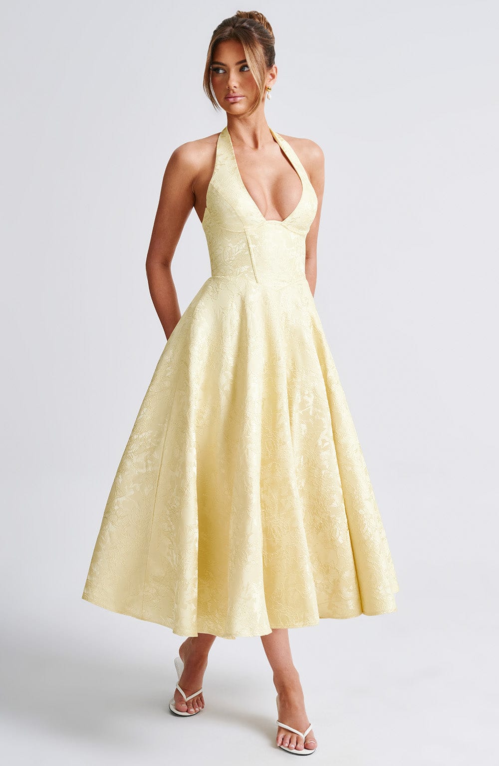Isabelle's™ | Wedding Guest Halter Midi Dress